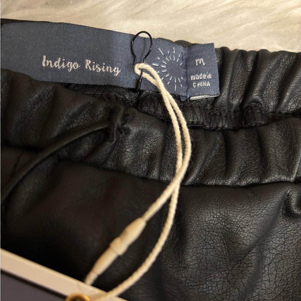 Indigo Rising Black Faux Leather skirt size M
